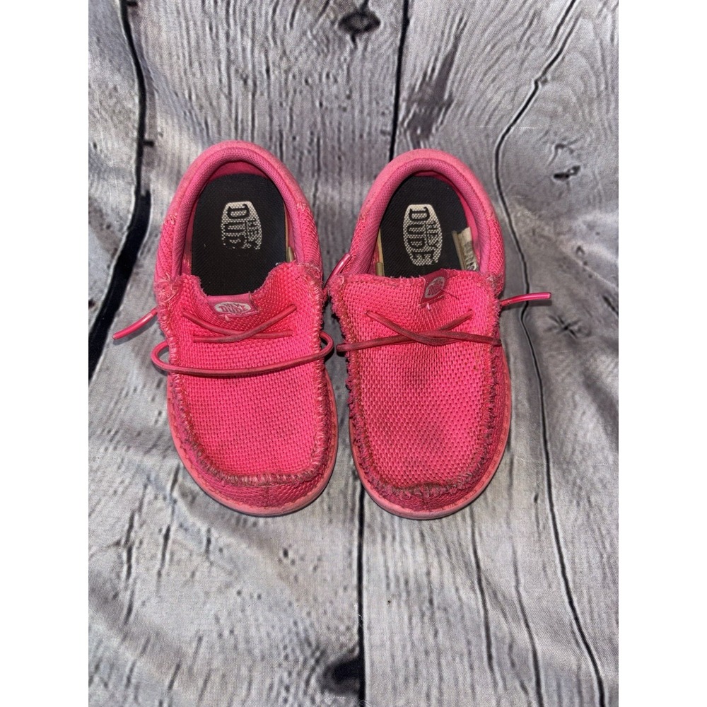 Hey Dude Wally Funk Mono Electric Pink Slip On Loafers Shoes - Size TD9